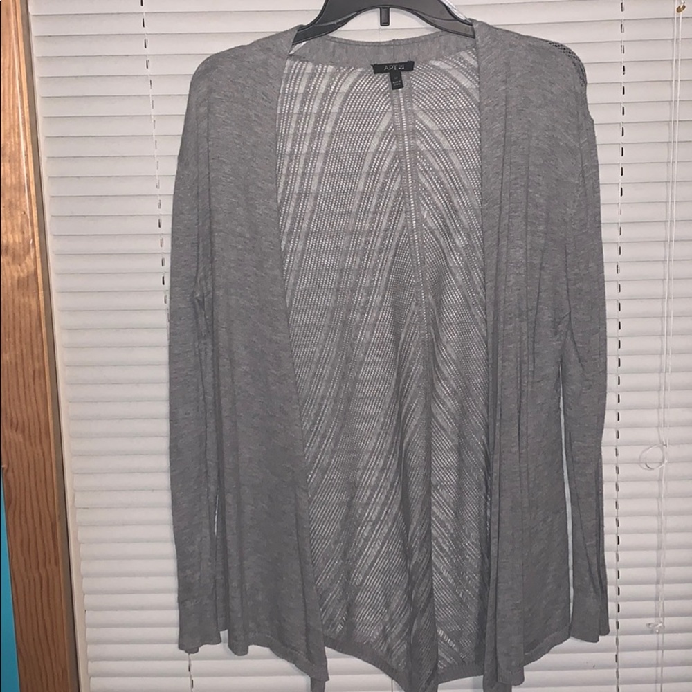 Gray cardigan